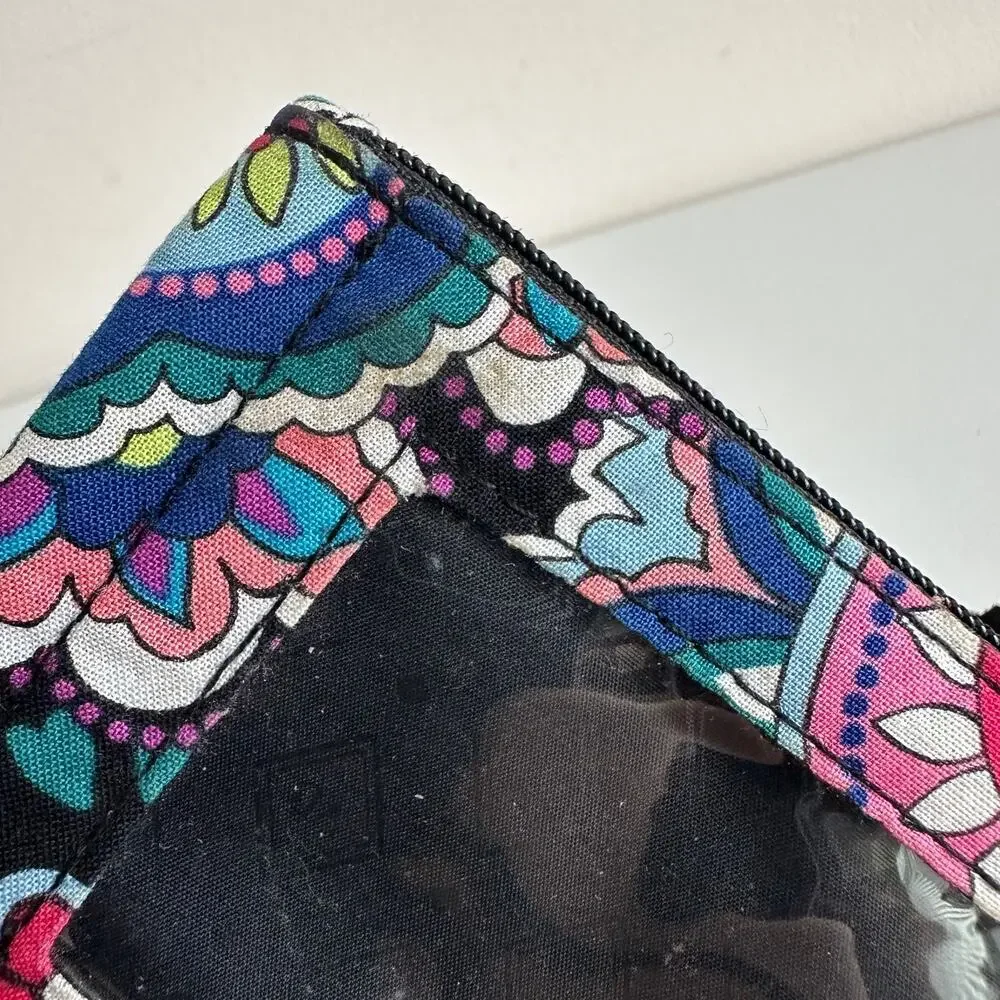 Vera Bradley Signature Cotton Haymarket Paisley Zip ID Case Mini Wallet - Picture 3 of 5